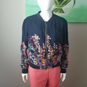 Floral women jacket bomber modern size S
